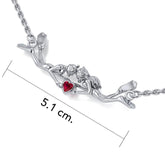 Free divers Sterling Silver Necklace with Gemstone TNC439 - DiveSilver Jewelry